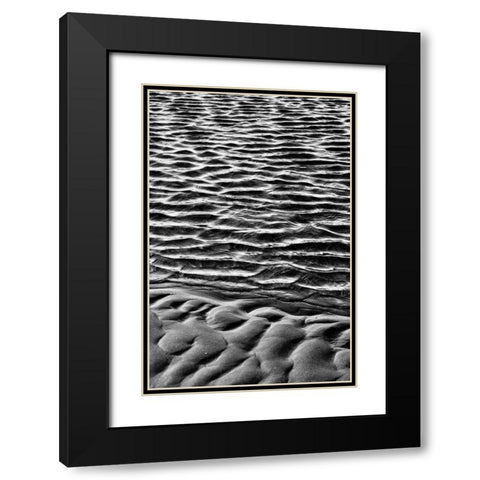 Texture Sand IX Black Modern Wood Framed Art Print with Double Matting by Peterson, Lee