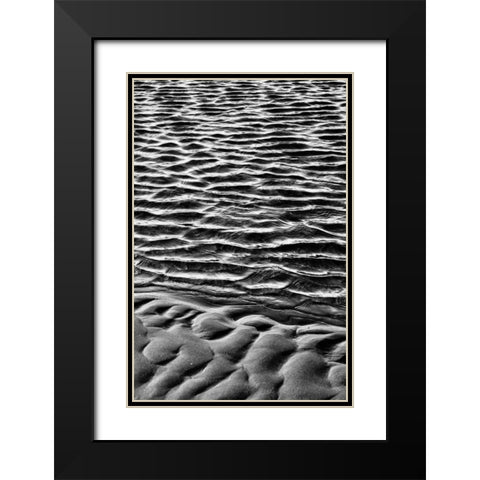 Texture Sand IX Black Modern Wood Framed Art Print with Double Matting by Peterson, Lee