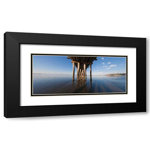 Pier Black Modern Wood Framed Art Print with Double Matting by Peterson, Lee