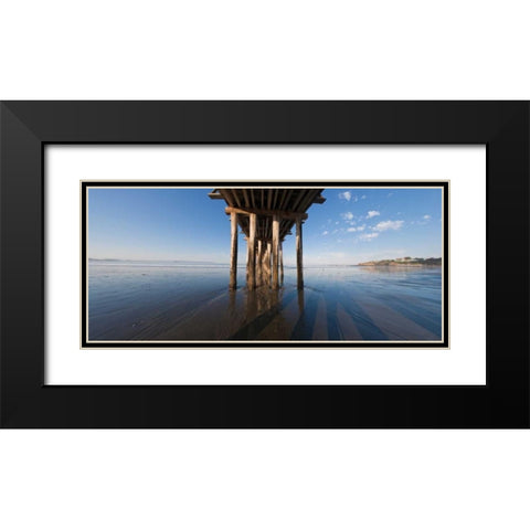 Pier Black Modern Wood Framed Art Print with Double Matting by Peterson, Lee