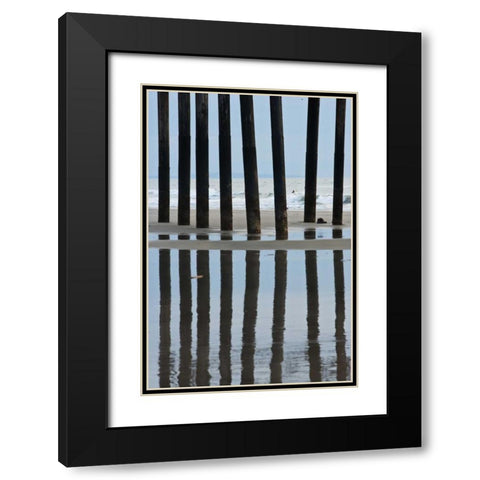 Pier Pilings II2 Black Modern Wood Framed Art Print with Double Matting by Peterson, Lee