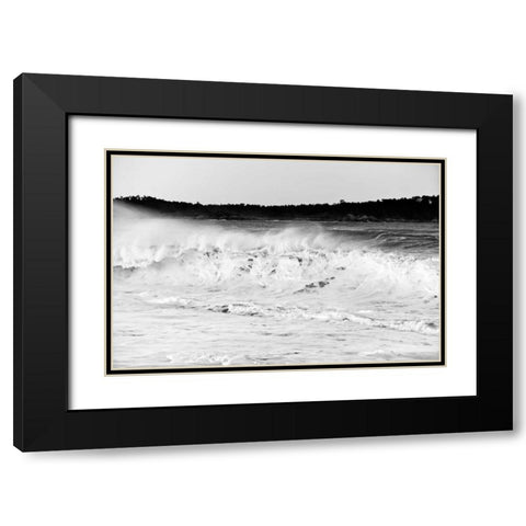 Carmel Waves I Black Modern Wood Framed Art Print with Double Matting by Peterson, Lee