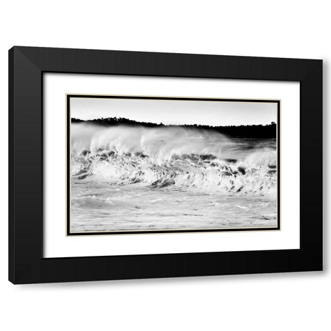 Carmel Waves II Black Modern Wood Framed Art Print with Double Matting by Peterson, Lee