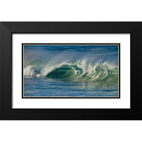 Ocean Waves I Black Modern Wood Framed Art Print with Double Matting by Peterson, Lee