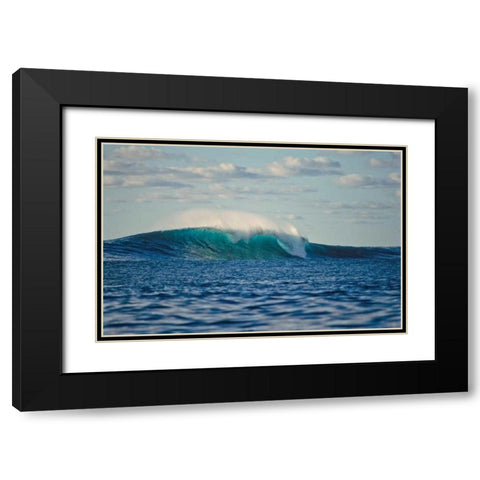 Ocean Waves II Black Modern Wood Framed Art Print with Double Matting by Peterson, Lee