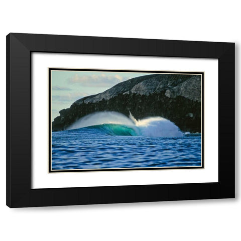 Ocean Waves III Black Modern Wood Framed Art Print with Double Matting by Peterson, Lee