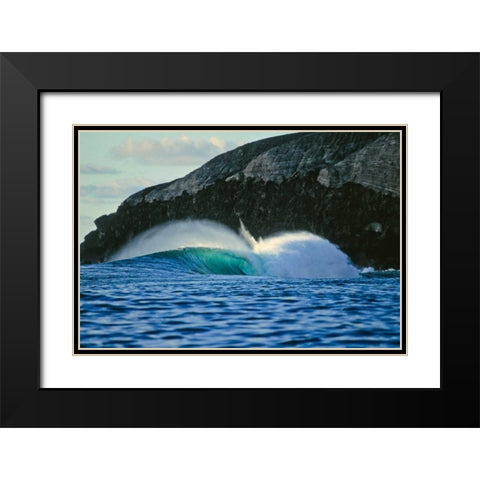 Ocean Waves III Black Modern Wood Framed Art Print with Double Matting by Peterson, Lee