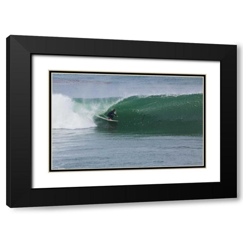 Surfing VI Black Modern Wood Framed Art Print with Double Matting by Peterson, Lee