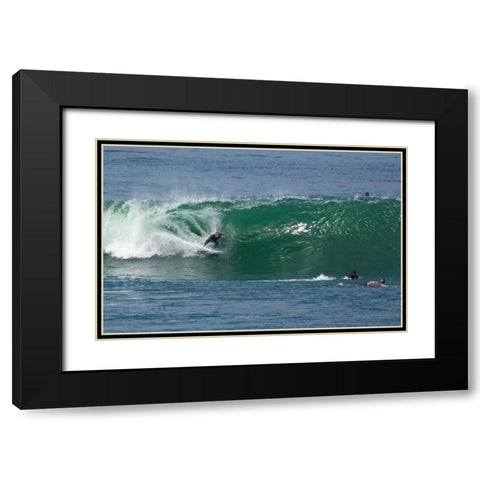 Surfing VIII Black Modern Wood Framed Art Print with Double Matting by Peterson, Lee