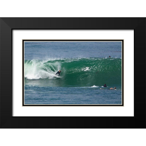 Surfing VIII Black Modern Wood Framed Art Print with Double Matting by Peterson, Lee