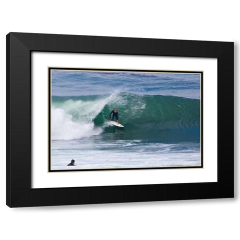 Surfing IX Black Modern Wood Framed Art Print with Double Matting by Peterson, Lee