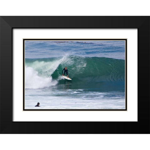 Surfing IX Black Modern Wood Framed Art Print with Double Matting by Peterson, Lee
