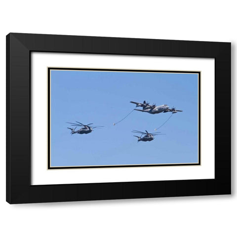 Air Show III Black Modern Wood Framed Art Print with Double Matting by Peterson, Lee