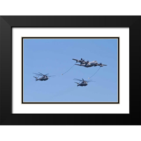 Air Show III Black Modern Wood Framed Art Print with Double Matting by Peterson, Lee
