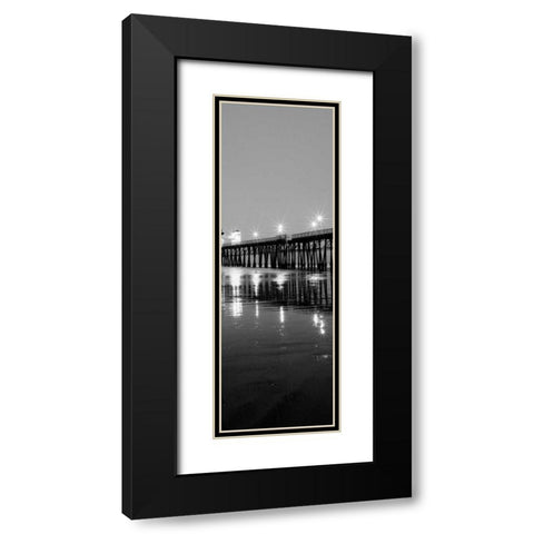Pier Night Panel I Black Modern Wood Framed Art Print with Double Matting by Peterson, Lee