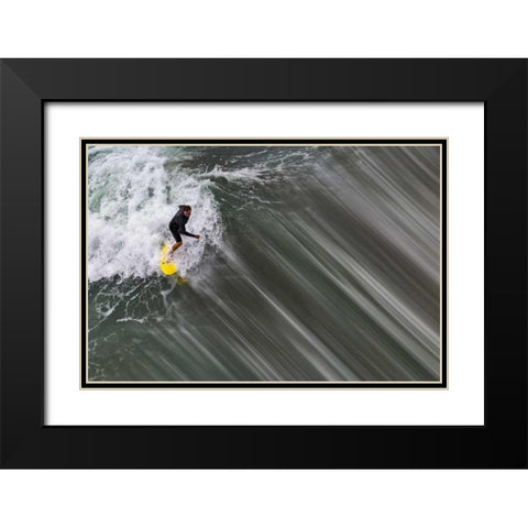 Oceanside Surf II Black Modern Wood Framed Art Print with Double Matting by Peterson, Lee
