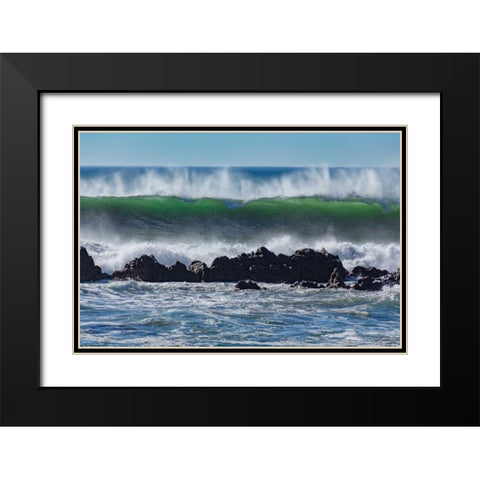 North Cayucos II Black Modern Wood Framed Art Print with Double Matting by Peterson, Lee