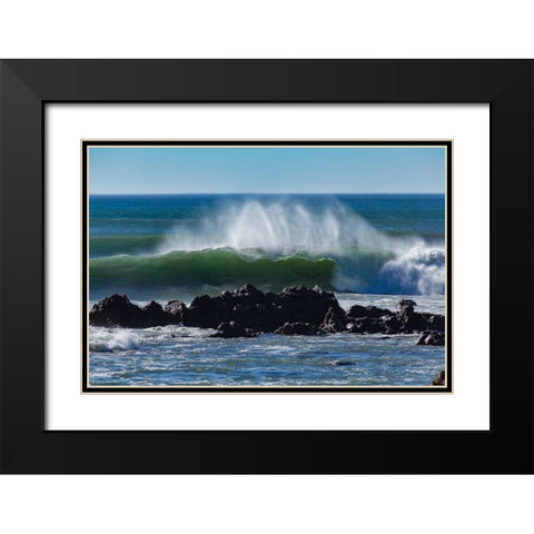 North Cayucos III Black Modern Wood Framed Art Print with Double Matting by Peterson, Lee