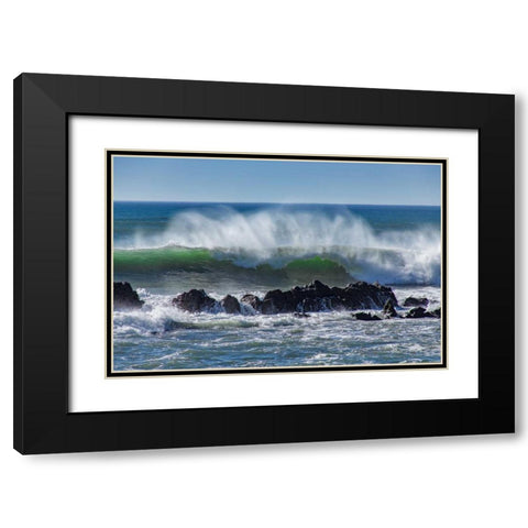 North Cayucos IV Black Modern Wood Framed Art Print with Double Matting by Peterson, Lee
