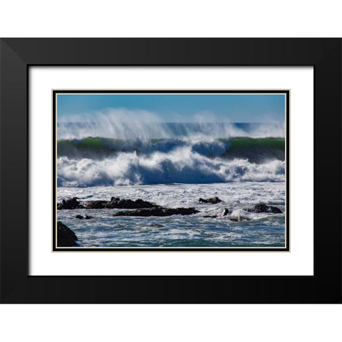 North Cayucos V Black Modern Wood Framed Art Print with Double Matting by Peterson, Lee