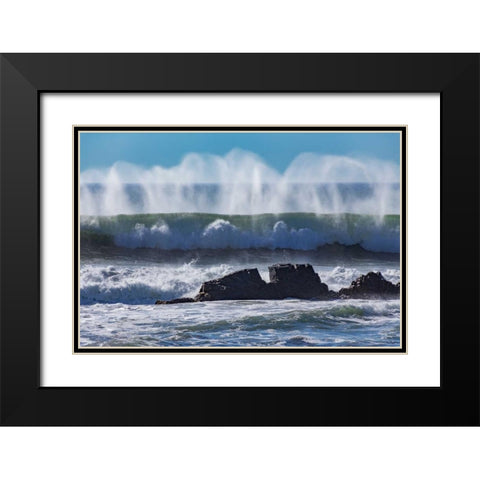 North Cayucos VI Black Modern Wood Framed Art Print with Double Matting by Peterson, Lee