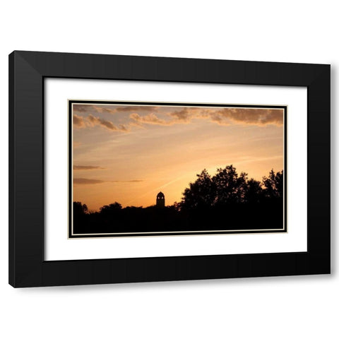 UV Sunset Black Modern Wood Framed Art Print with Double Matting by Putman, Tammy