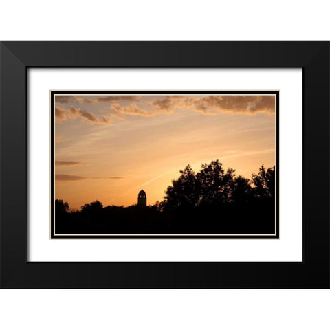 UV Sunset Black Modern Wood Framed Art Print with Double Matting by Putman, Tammy