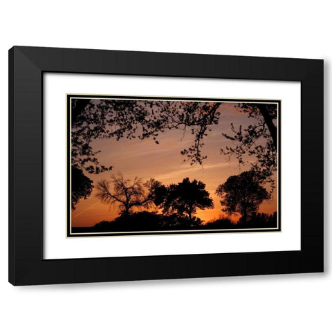 Unity Sunset Black Modern Wood Framed Art Print with Double Matting by Putman, Tammy