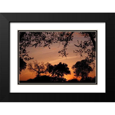 Unity Sunset Black Modern Wood Framed Art Print with Double Matting by Putman, Tammy