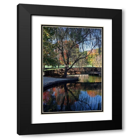 Fall Reflection Black Modern Wood Framed Art Print with Double Matting by Putman, Tammy