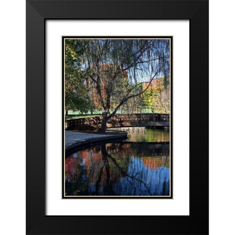 Fall Reflection Black Modern Wood Framed Art Print with Double Matting by Putman, Tammy