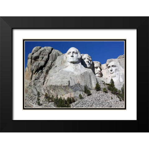 Mt. Rushmore I Black Modern Wood Framed Art Print with Double Matting by Putman, Tammy