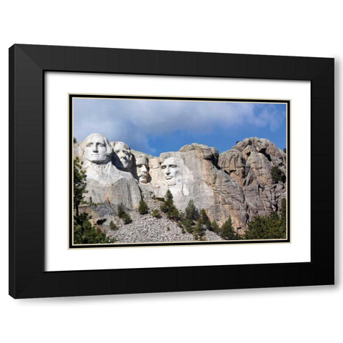 Mt. Rushmore II Black Modern Wood Framed Art Print with Double Matting by Putman, Tammy