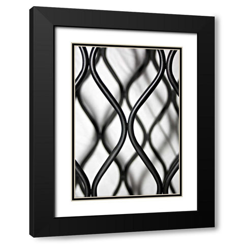 Curves II Black Modern Wood Framed Art Print with Double Matting by Putman, Tammy