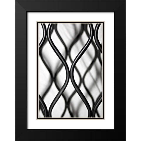 Curves II Black Modern Wood Framed Art Print with Double Matting by Putman, Tammy