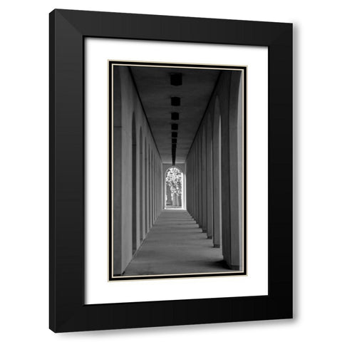 The Walkway Black Modern Wood Framed Art Print with Double Matting by Putman, Tammy