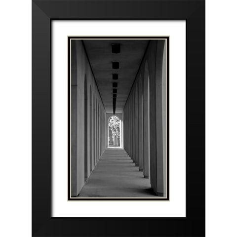 The Walkway Black Modern Wood Framed Art Print with Double Matting by Putman, Tammy