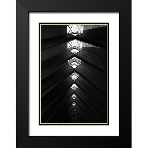 Diamond Ceiling I Black Modern Wood Framed Art Print with Double Matting by Putman, Tammy