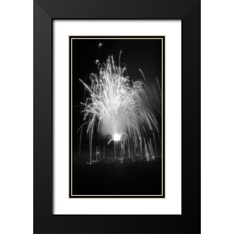 Fireworks I Black Modern Wood Framed Art Print with Double Matting by Putman, Tammy