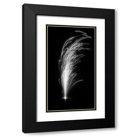 Fireworks II Black Modern Wood Framed Art Print with Double Matting by Putman, Tammy