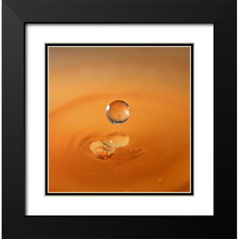 Tomato Soup Drop I Black Modern Wood Framed Art Print with Double Matting by Putman, Tammy