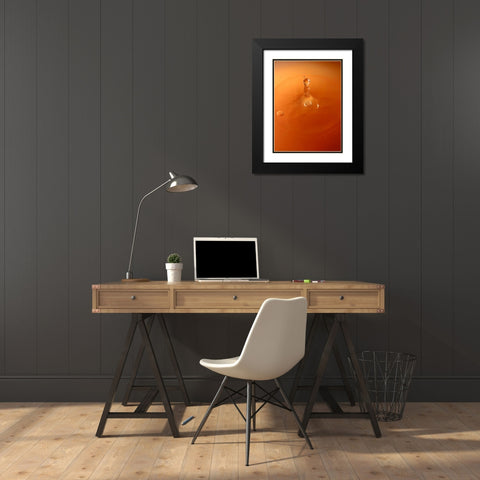 Tomato Soup Drop III Black Modern Wood Framed Art Print with Double Matting by Putman, Tammy