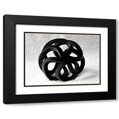 Curls Black Modern Wood Framed Art Print with Double Matting by Putman, Tammy