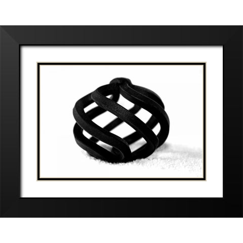 Curves Black Modern Wood Framed Art Print with Double Matting by Putman, Tammy