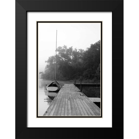 Docked II Black Modern Wood Framed Art Print with Double Matting by Putman, Tammy
