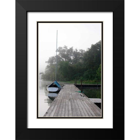 Docked II Black Modern Wood Framed Art Print with Double Matting by Putman, Tammy