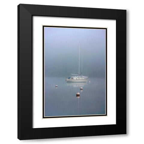 Foggy Morning Black Modern Wood Framed Art Print with Double Matting by Putman, Tammy