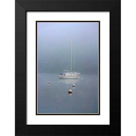 Foggy Morning Black Modern Wood Framed Art Print with Double Matting by Putman, Tammy