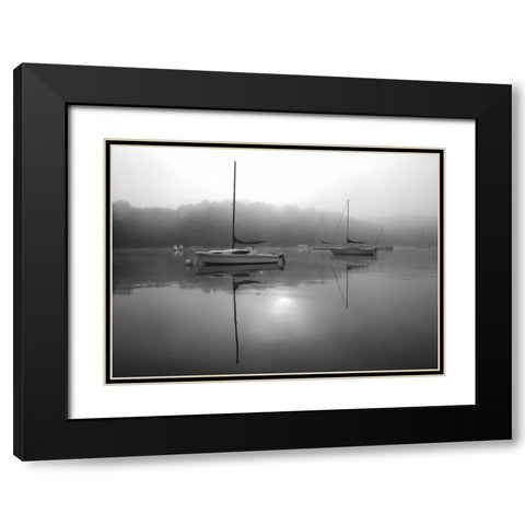 Red Sail Black Modern Wood Framed Art Print with Double Matting by Putman, Tammy