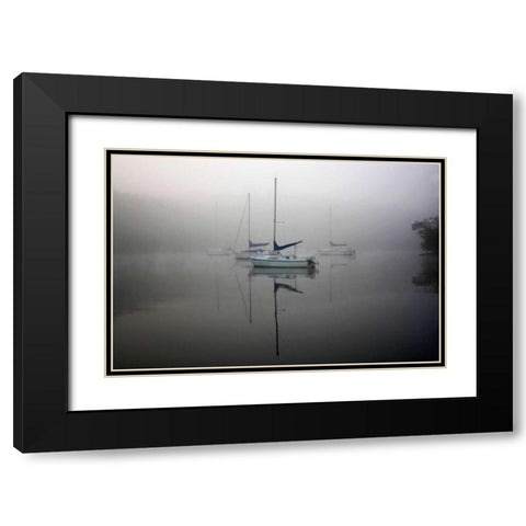 In the Fog Black Modern Wood Framed Art Print with Double Matting by Putman, Tammy